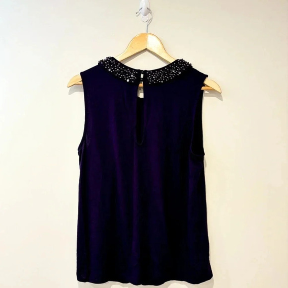 RW&CO Purple  halter top with beads - Picture 5 of 5